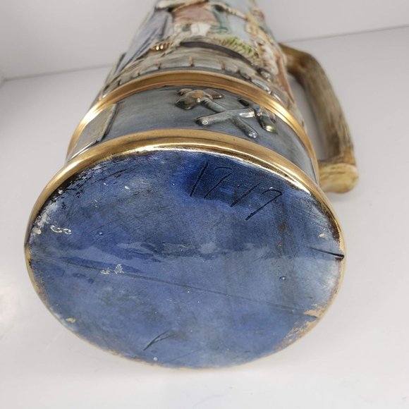 Vintage Viking Warrior Stein Valhalla Signed LM Hand Painted - Picture 14 of 16